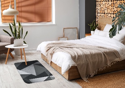 Alfombra antideslizante Triángulos geométricos negros y grises
