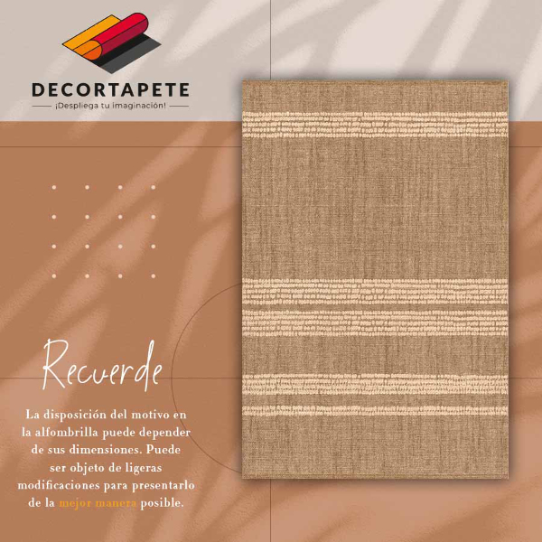 Alfombra vinílica Beige en líneas
