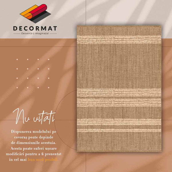 Alfombra vinílica Beige en líneas