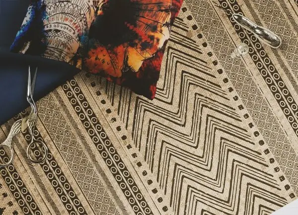 Alfombra vinilo Zigzags y líneas