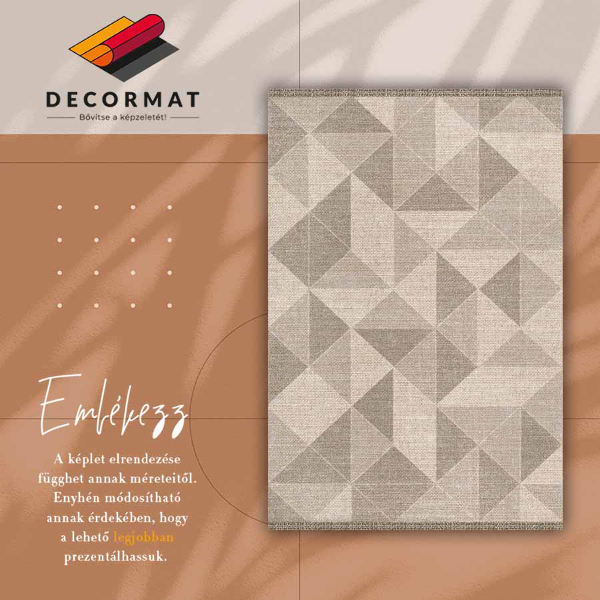 Alfombra vinilo cocina Triángulos y cuadrados