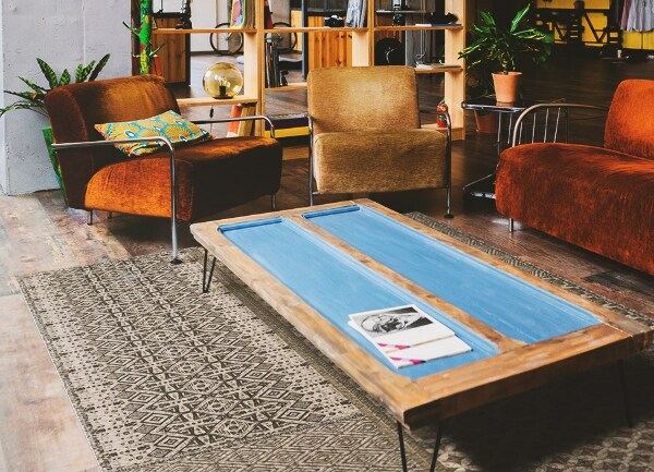 Alfombra de vinilo para cocina Patrón azteca
