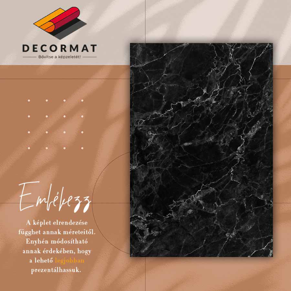 Alfombra vinílica Mármol negro