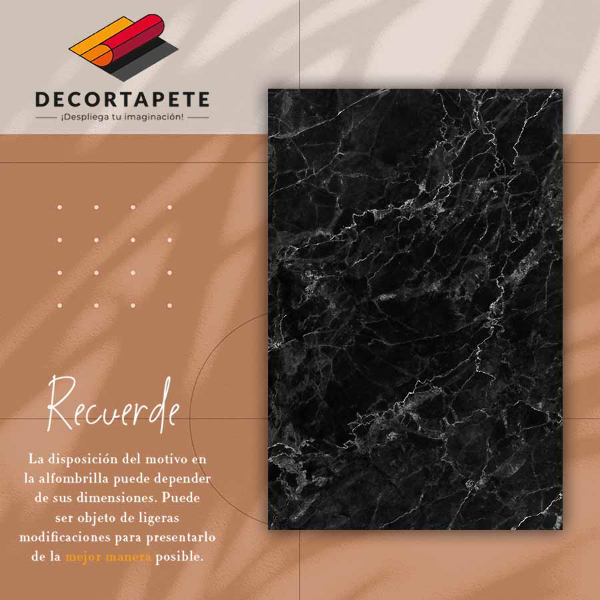 Alfombra vinílica Mármol negro