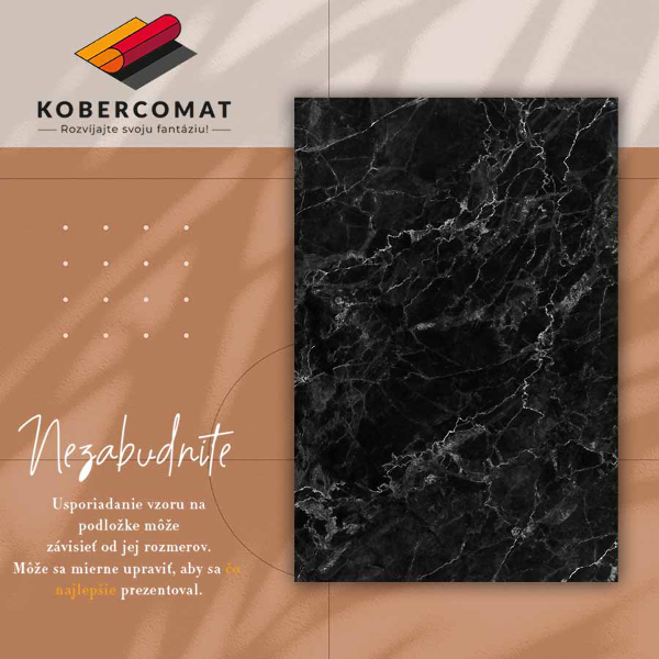 Alfombra vinílica Mármol negro