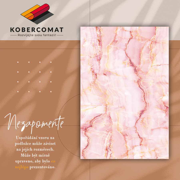 Alfombra de vinilo para salon Mármol rosa