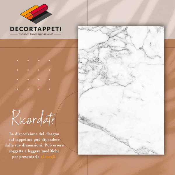 Alfombra vinílica Textura de mármol blanco negro