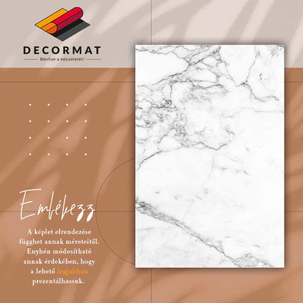 Alfombra vinílica Textura de mármol blanco negro