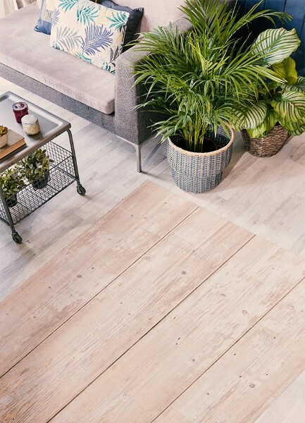 Alfombra vinilo cocina Tablas envejecidas