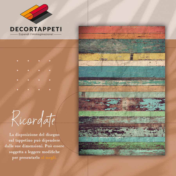 Alfombra vinilo cocina Tablas coloridas