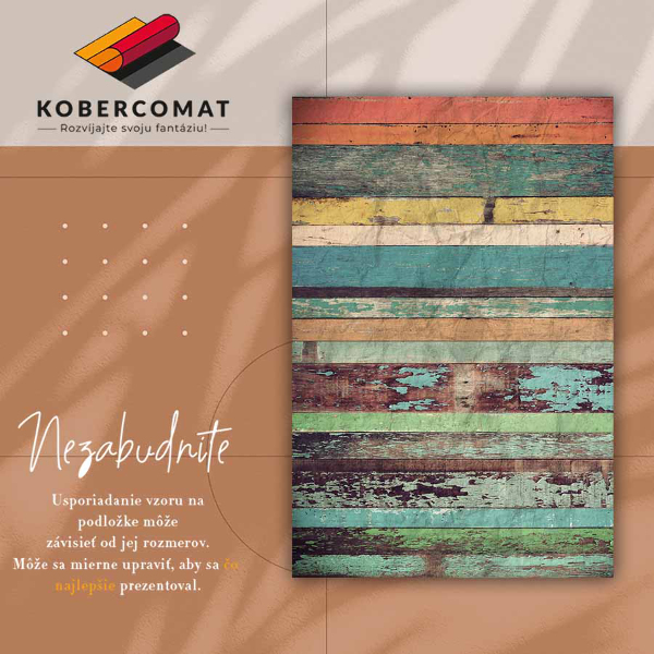 Alfombra vinilo cocina Tablas coloridas