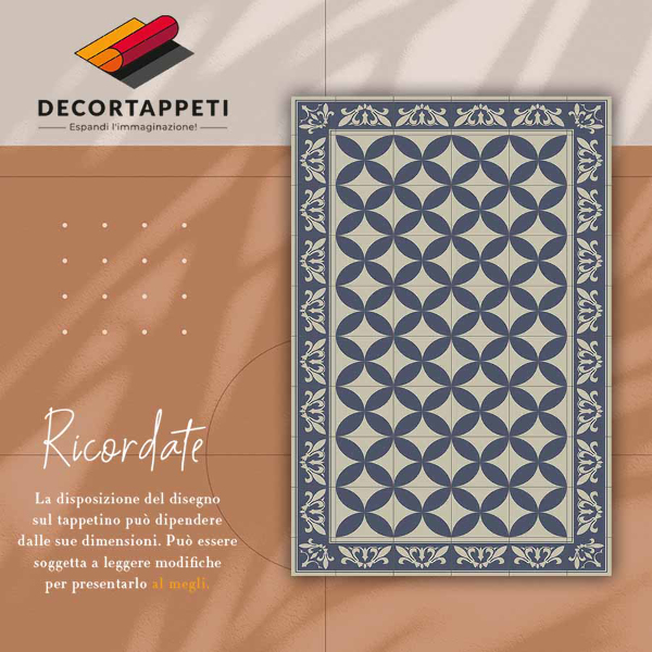 Alfombra vinilo cocina Patrón azuleJos