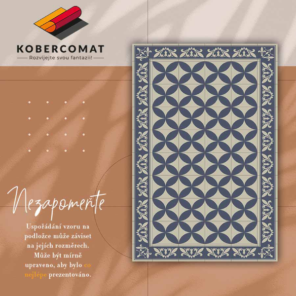 Alfombra vinilo cocina Patrón azuleJos