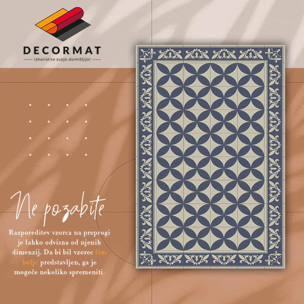 Alfombra vinilo cocina Patrón azuleJos