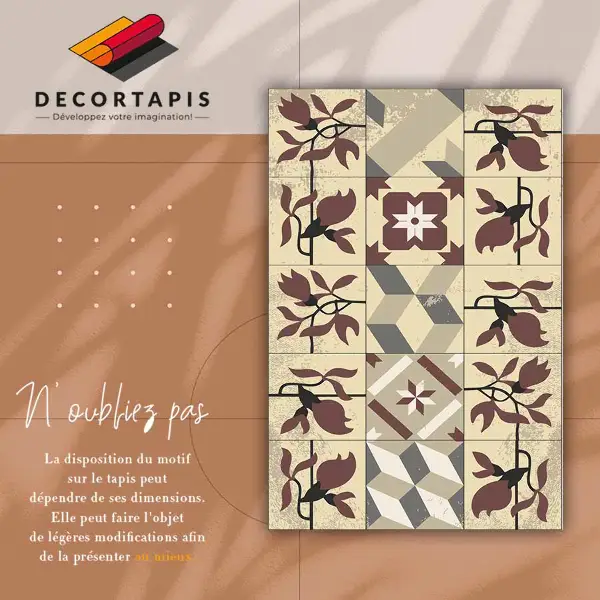Alfombra vinílica Azulejos de magnolia