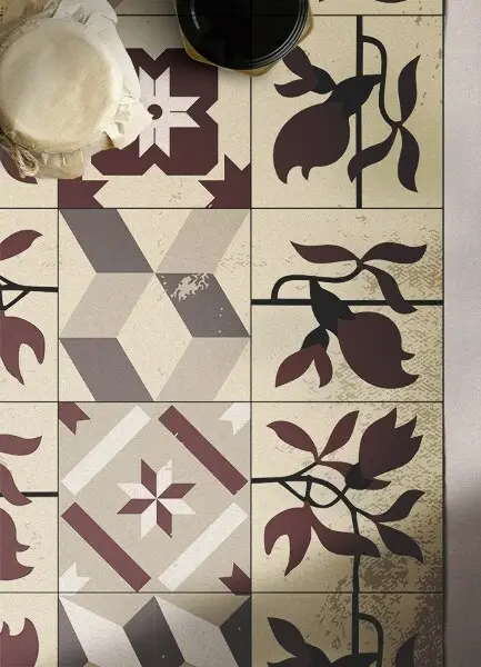 Alfombra vinílica Azulejos de magnolia