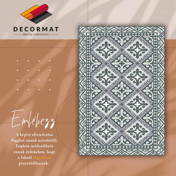 Alfombra vinílica Patrón de flores geométricas