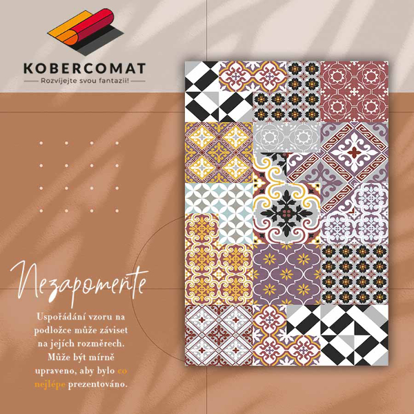 Alfombra vinilo cocina Mezcla de mosaico