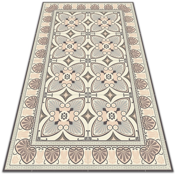 Alfombra vinilo Plumas de pavo real vintage