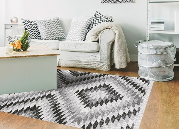 Alfombra vinílica Patrón geométrico gris