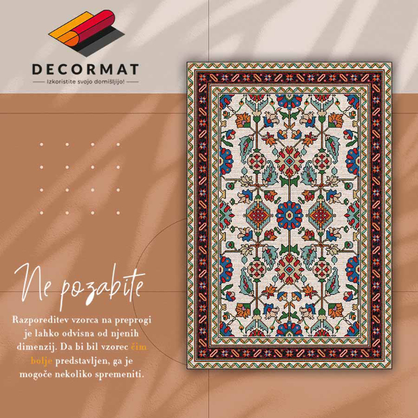 Alfombra vinilo cocina Mosaico florístico