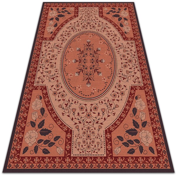 Alfombra de vinilo Patrón de la corona de flores