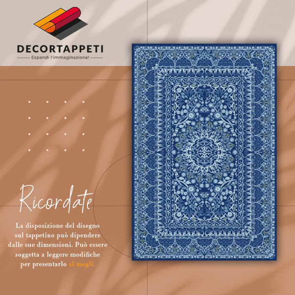 Alfombra vinílica Estilo antiguo azul