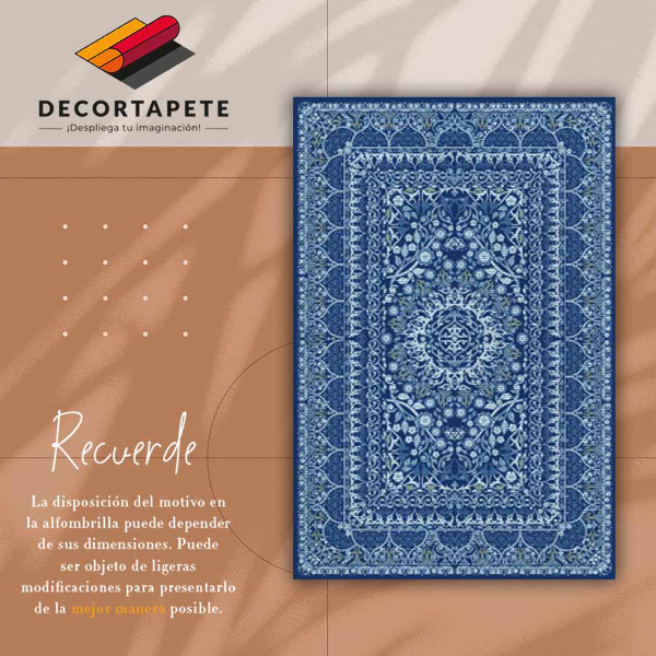 Alfombra vinílica Estilo antiguo azul