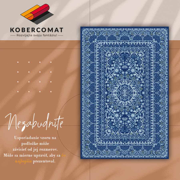 Alfombra vinílica Estilo antiguo azul