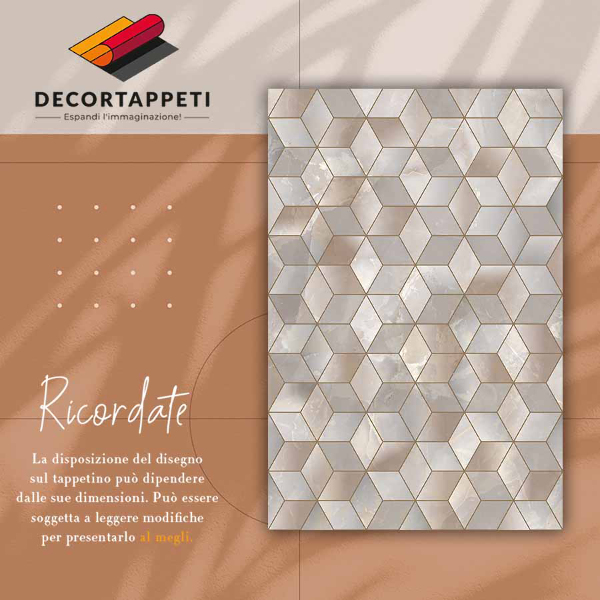 Alfombra vinilo cocina Cubitos marrones