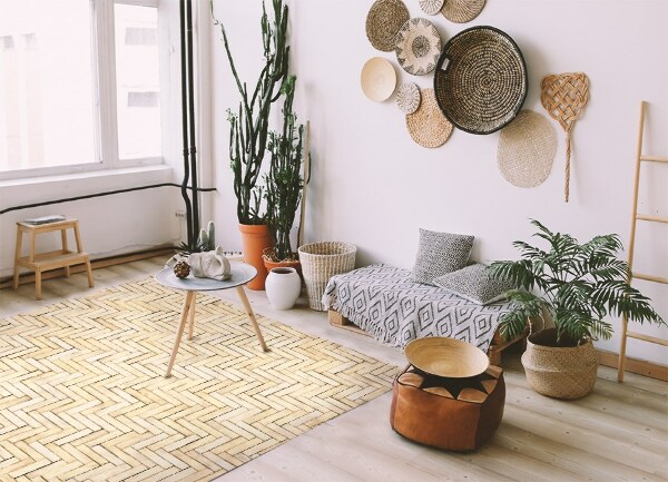 Alfombra vinílica Parquet de linterna