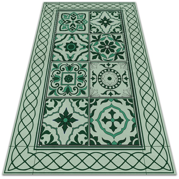 Alfombra vinilo cocina Trenza española
