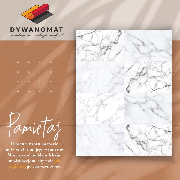Alfombra vinilo cocina Azulejos de mármol