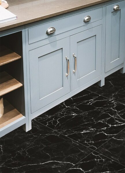 Alfombra vinilo cocina Azulejos de mármol