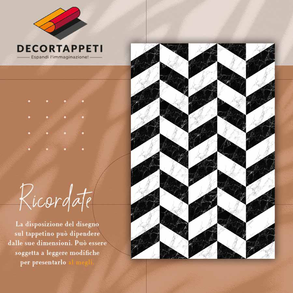 Alfombra vinilo cocina Herringbone de mármol