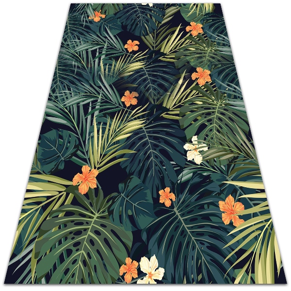 Alfombra vinílica Hojas tropicales