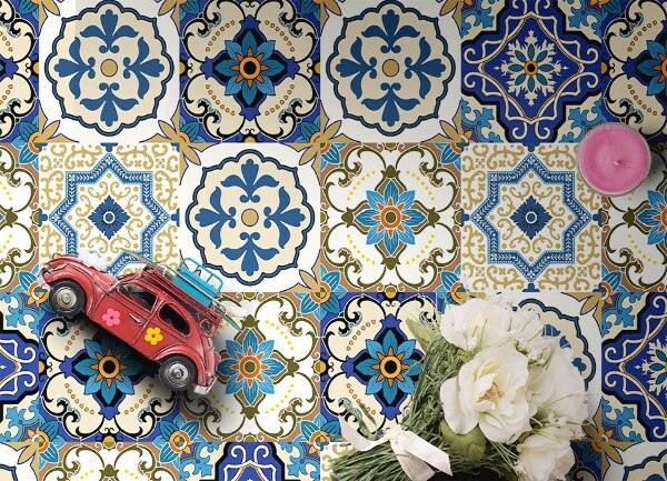 Alfombra vinilo cocina Fichas portuguesas