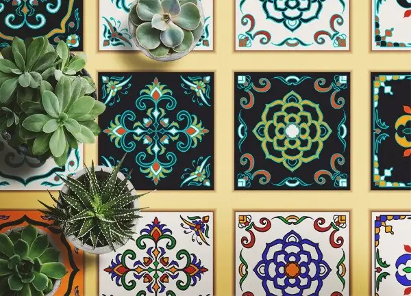 Alfombra vinilo Azulejos griegos