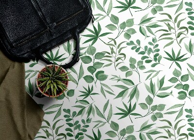 Alfombra de vinilo para cocina Hojas pequeñas
