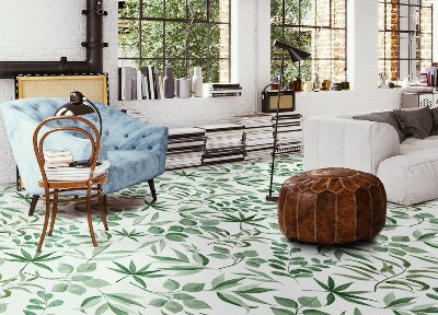 Alfombra de vinilo para cocina Hojas pequeñas
