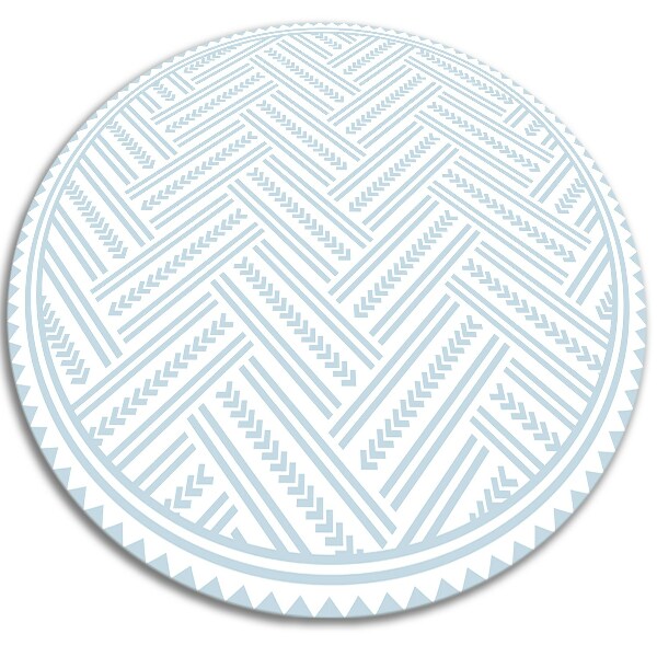 Alfombra redonda de vinilo Jodki zigzag