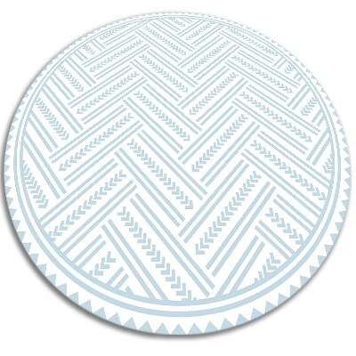 Alfombra redonda de vinilo Jodki zigzag