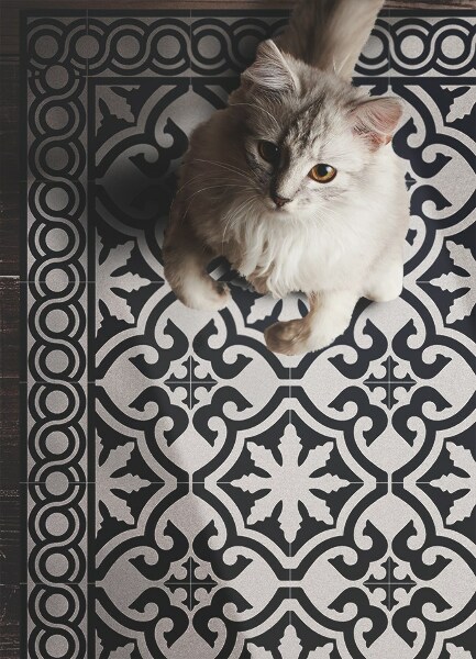 Alfombra vinilo cocina Baldosa portuguesa