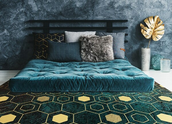 Alfombra vinilo cocina Patrón hexagonal