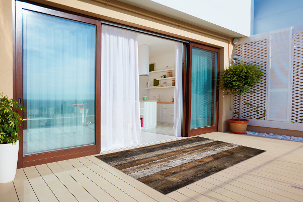 Alfombra terraza Tablas oscuras