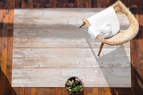 Alfombra terraza Tablas envejecidas