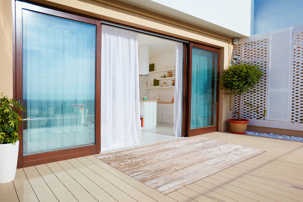 Alfombra terraza Tablas envejecidas