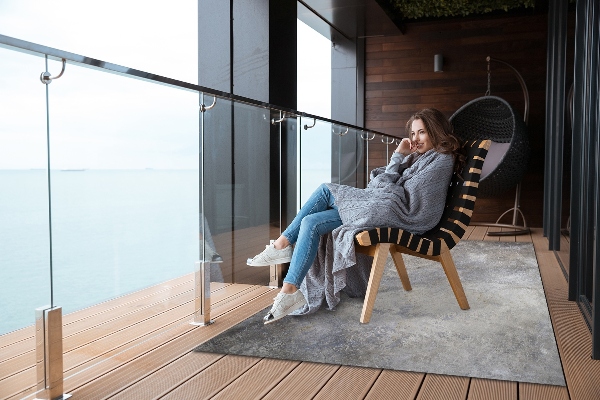 Alfombra para terraza exterior Hormigón agrietado