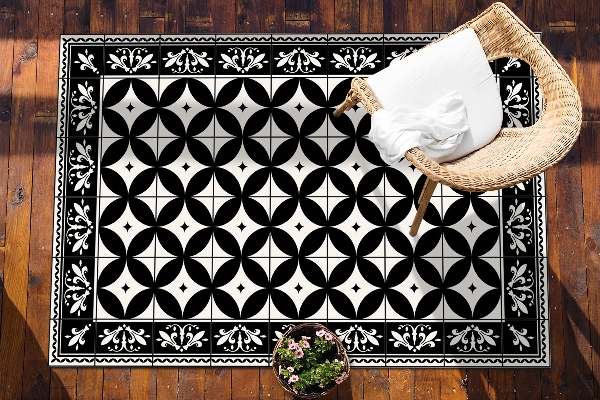 Alfombra exterior Círculos en azulejos