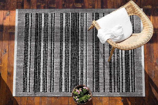 Alfombra exterior Rayas negras